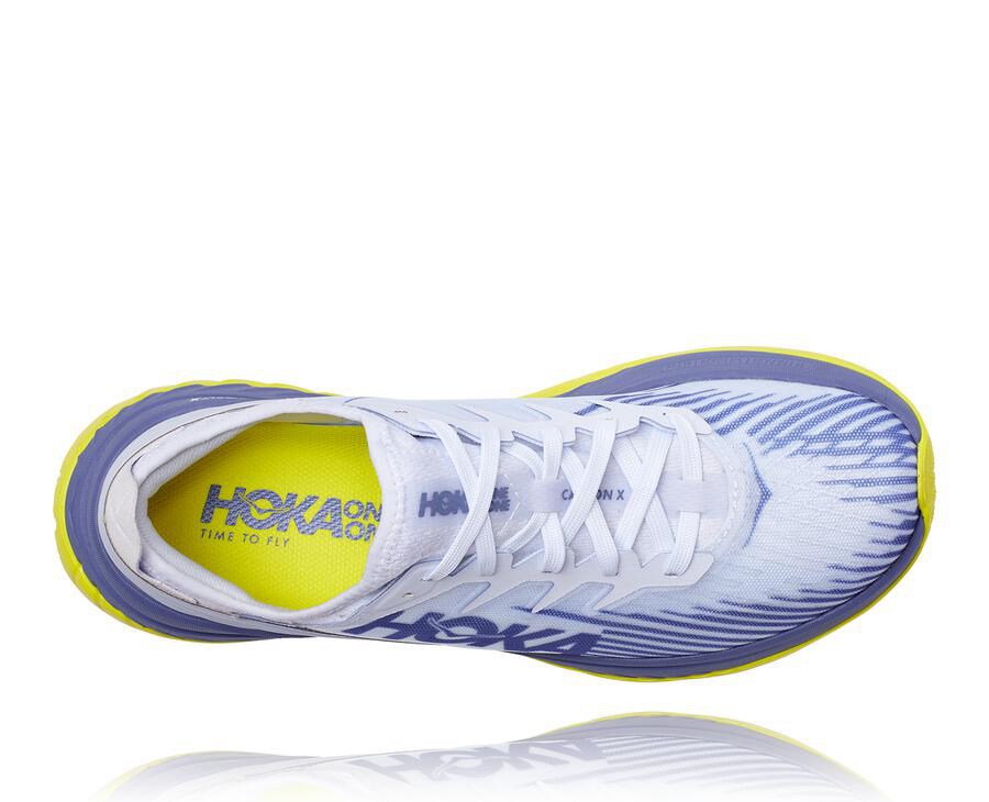 Hoka One One Koşu Ayakkabısı Erkek Beyaz/Mavi - Carbon X-Spe - GQ2518367